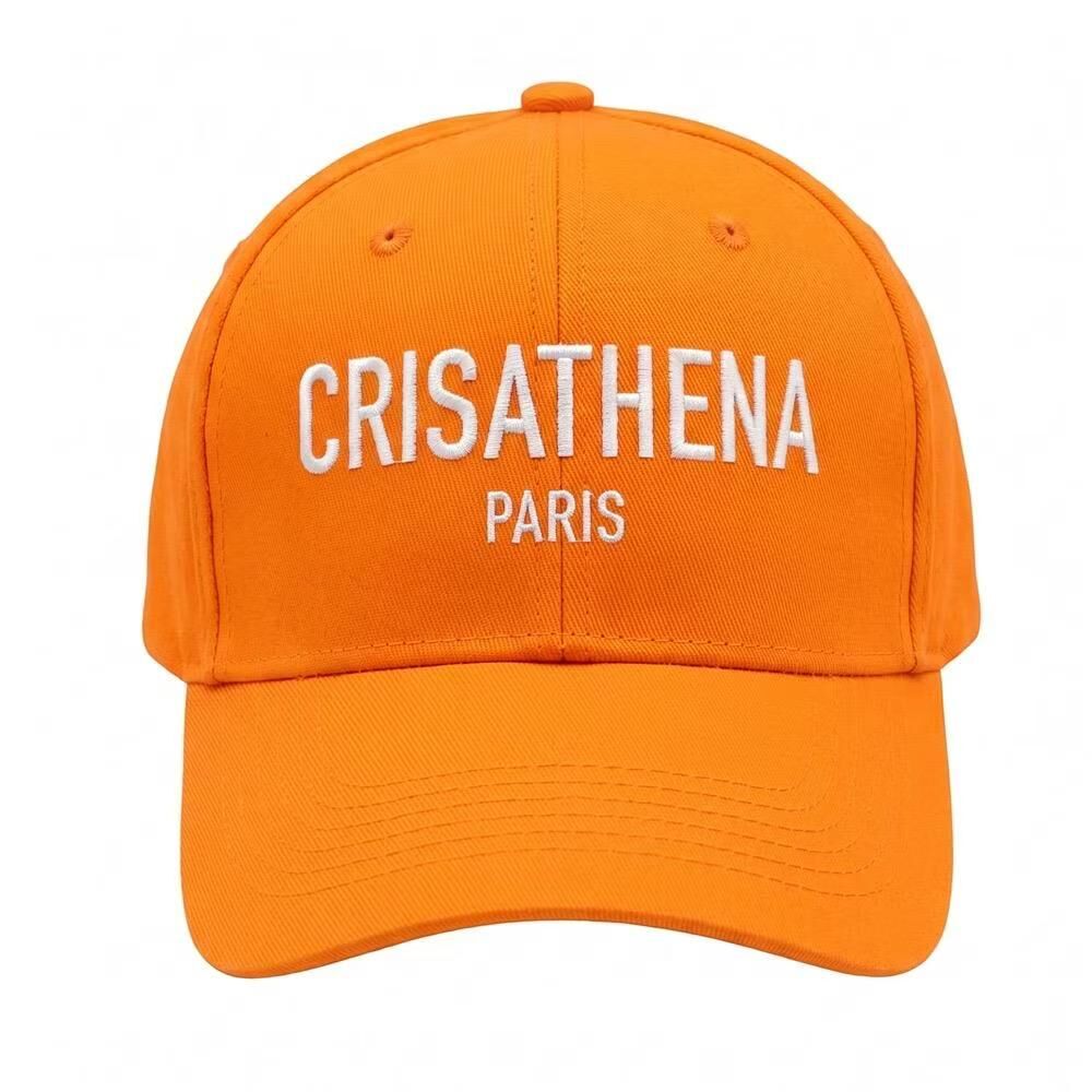 Crisathena CT-CCL2501-ORG_WHT Paris "Large Logo" Cap in Orange,White -M