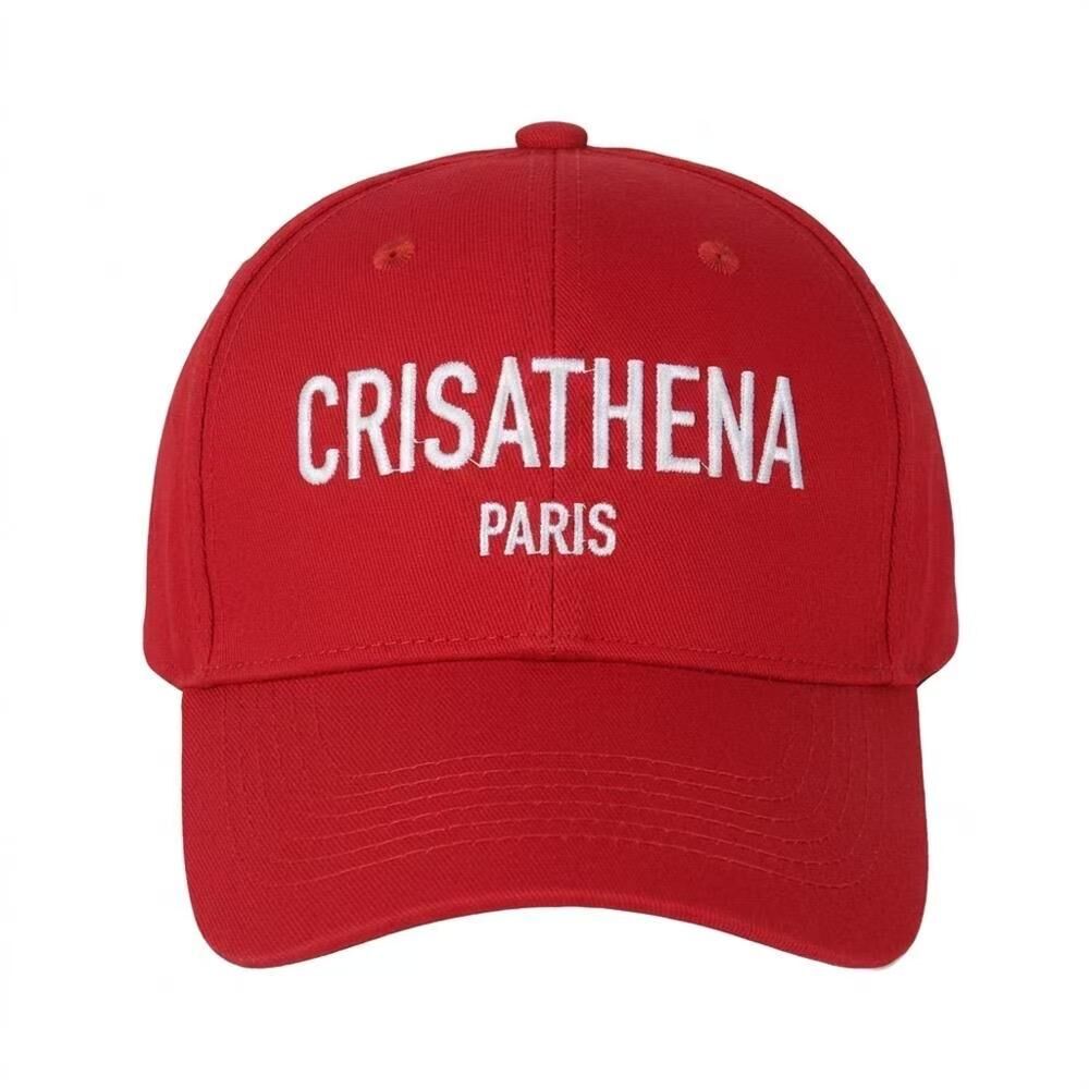 Crisathena CT-CCL2501-RED_WHT Paris "Large Logo" Cap in Red,White -M