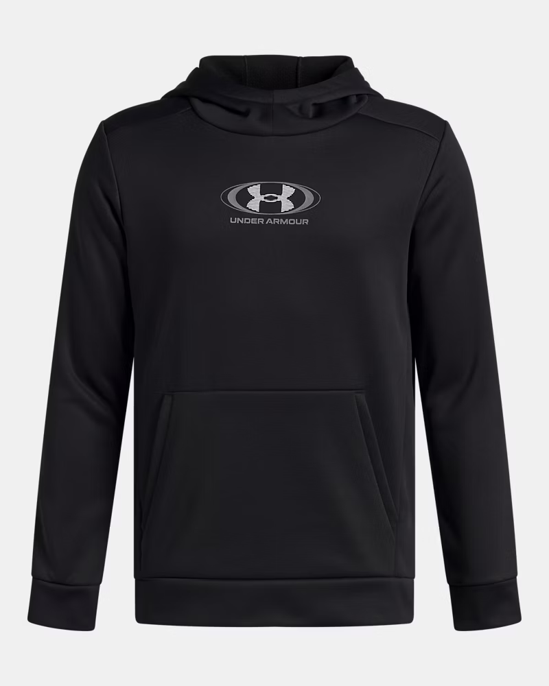 【預購】UNDER ARMOUR N091951 童裝長袖上衣 (黑色)