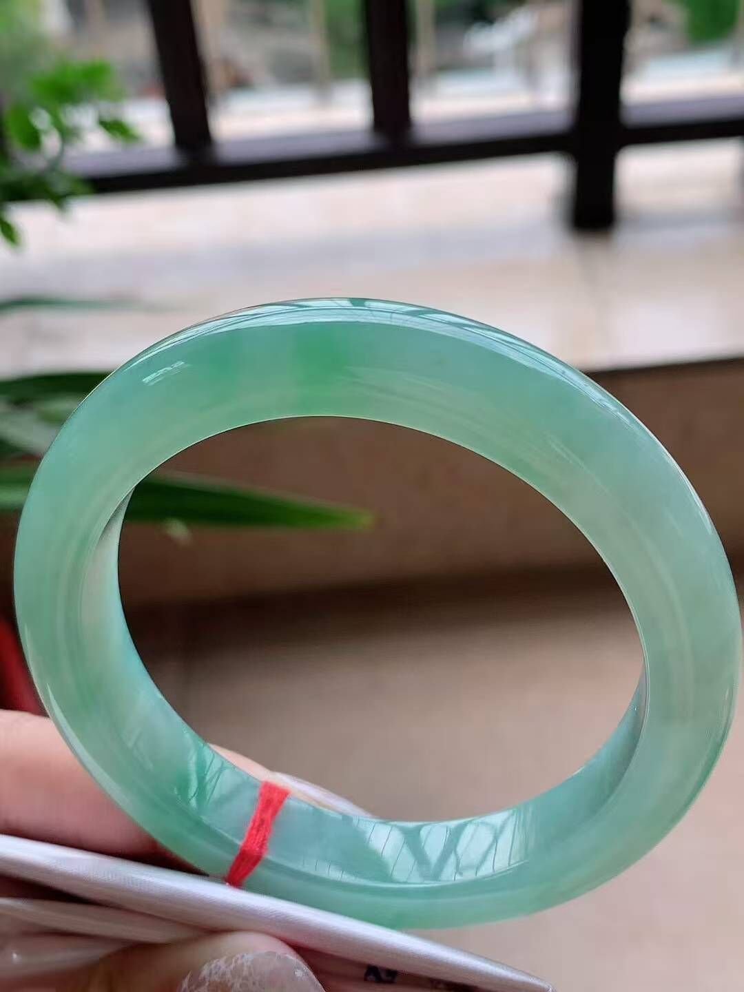 95233 58.8mm老種冰飄花翡翠正圈手鐲 (58-60)
