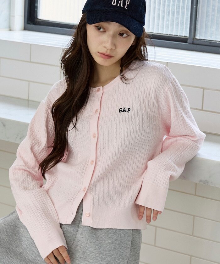 預購┃日本 PUBLUX x GAP 聯名款 圓領 麻花針織開襟衫