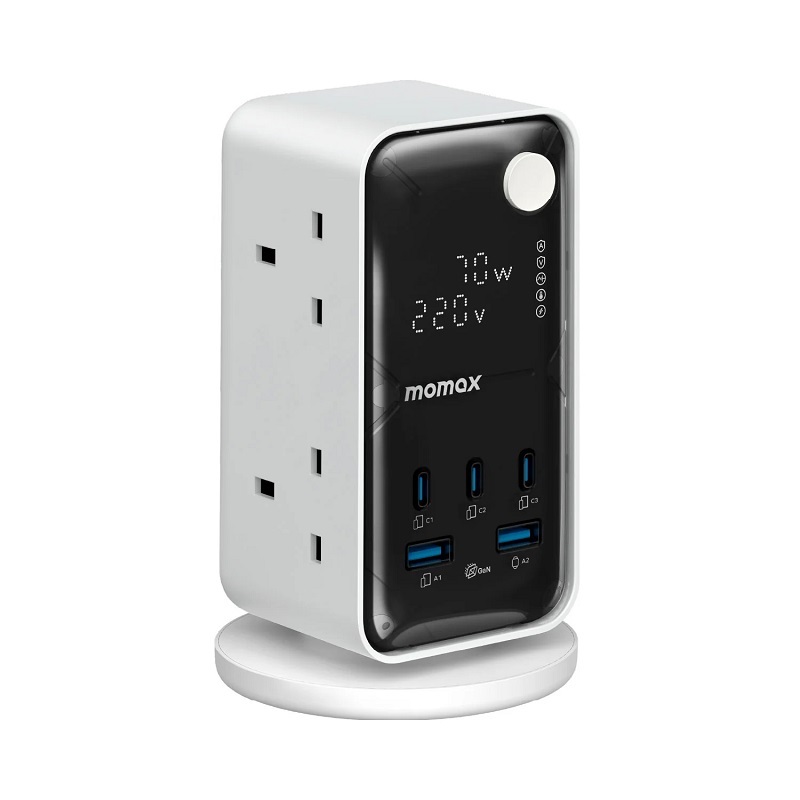 Momax US25 6 插座電源塔 + USB 70W 2米