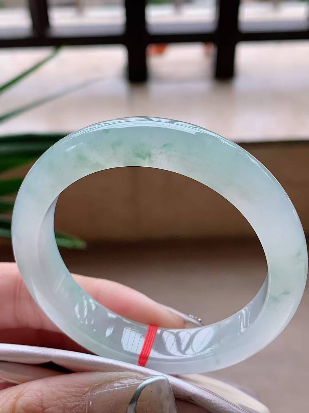95237 51.9mm老種冰飄花翡翠正圈手鐲 (58-60)