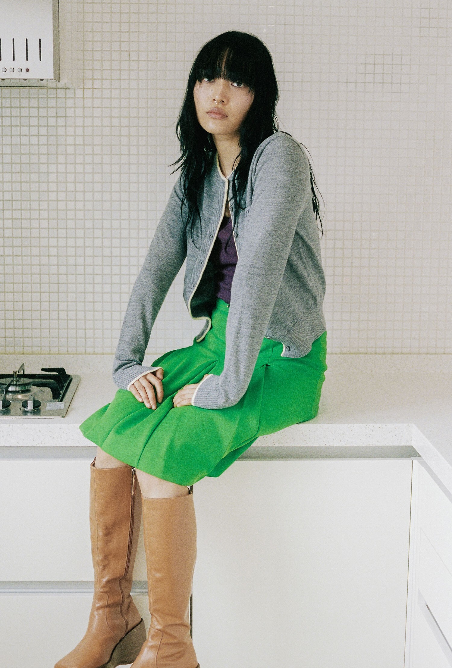 Niceghostclub TRIM LINE CARDIGAN