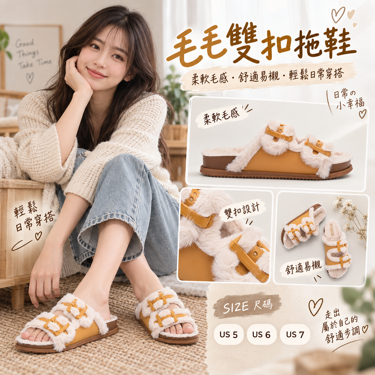 【預購】MELISSA N091902 毛絨涼鞋