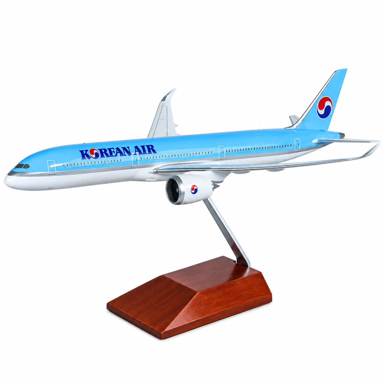 Hogan wings 1/200 大韓航空 波音787-10 飛行模式 木頭底座