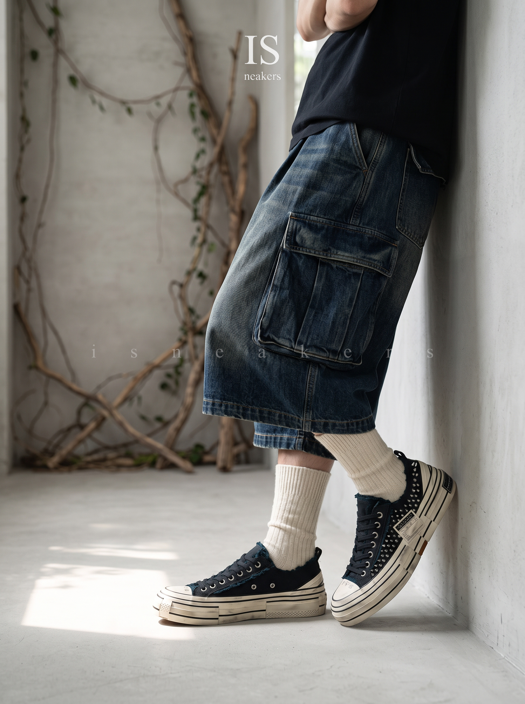 iSNEAKERS｜Xvessel G.O.P Lows Vintage Rock Black S23X18B