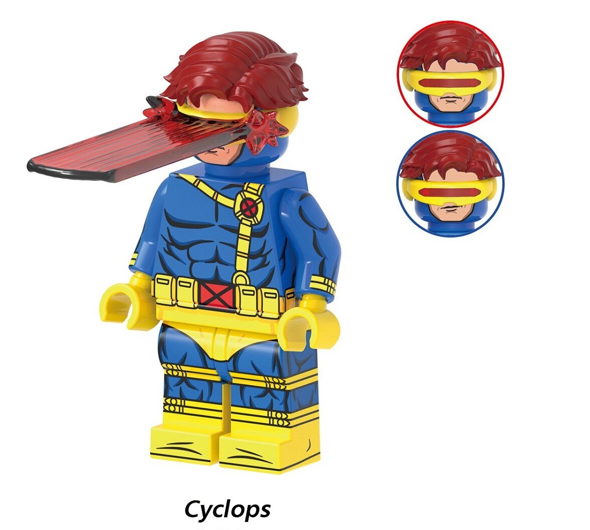 X-Men Cyclops Custom Minifigures Fit Lego G0221 GH0943