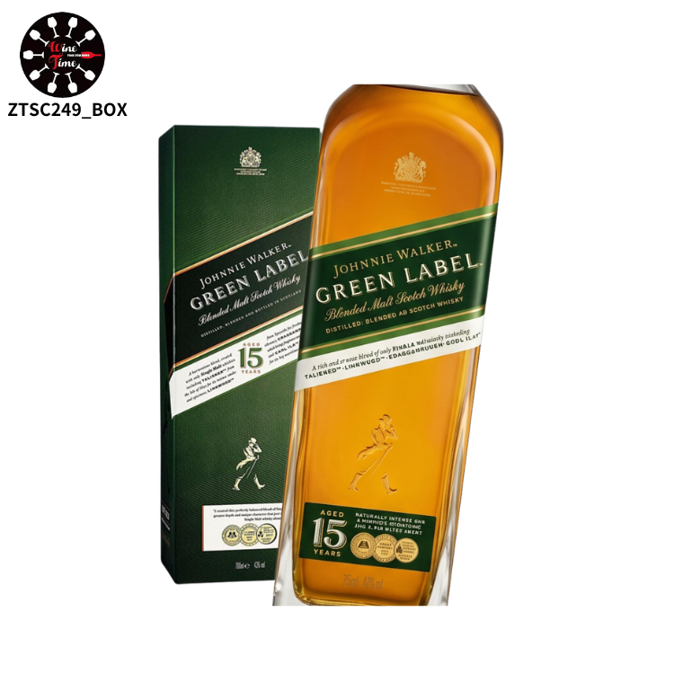 Johnnie Walker Green Label 15 Year Old Blended Malt Scotch Whisky (gift box) 750ml