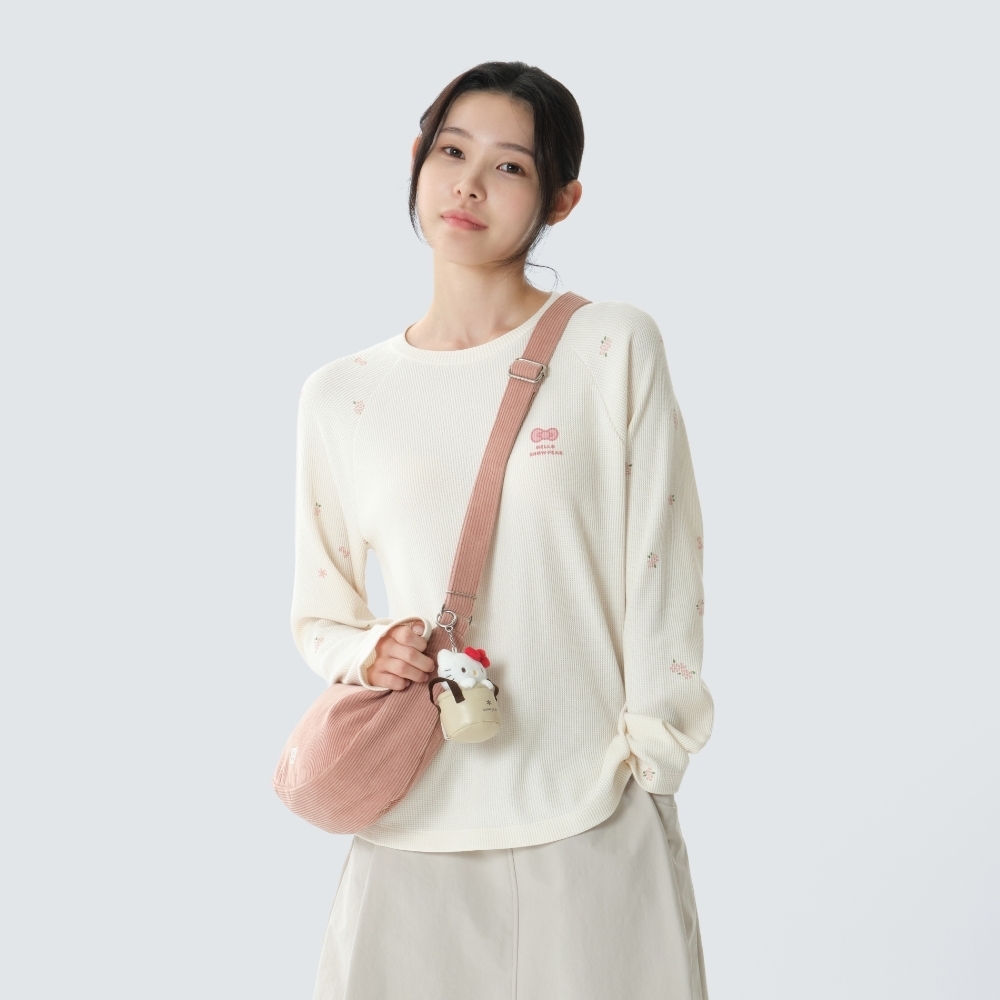 【代購】 Snow Peak × Hello Kitty 女款華夫格長袖T恤 S26FWF-TL87 雙色 修身顯瘦 夢幻聯名
