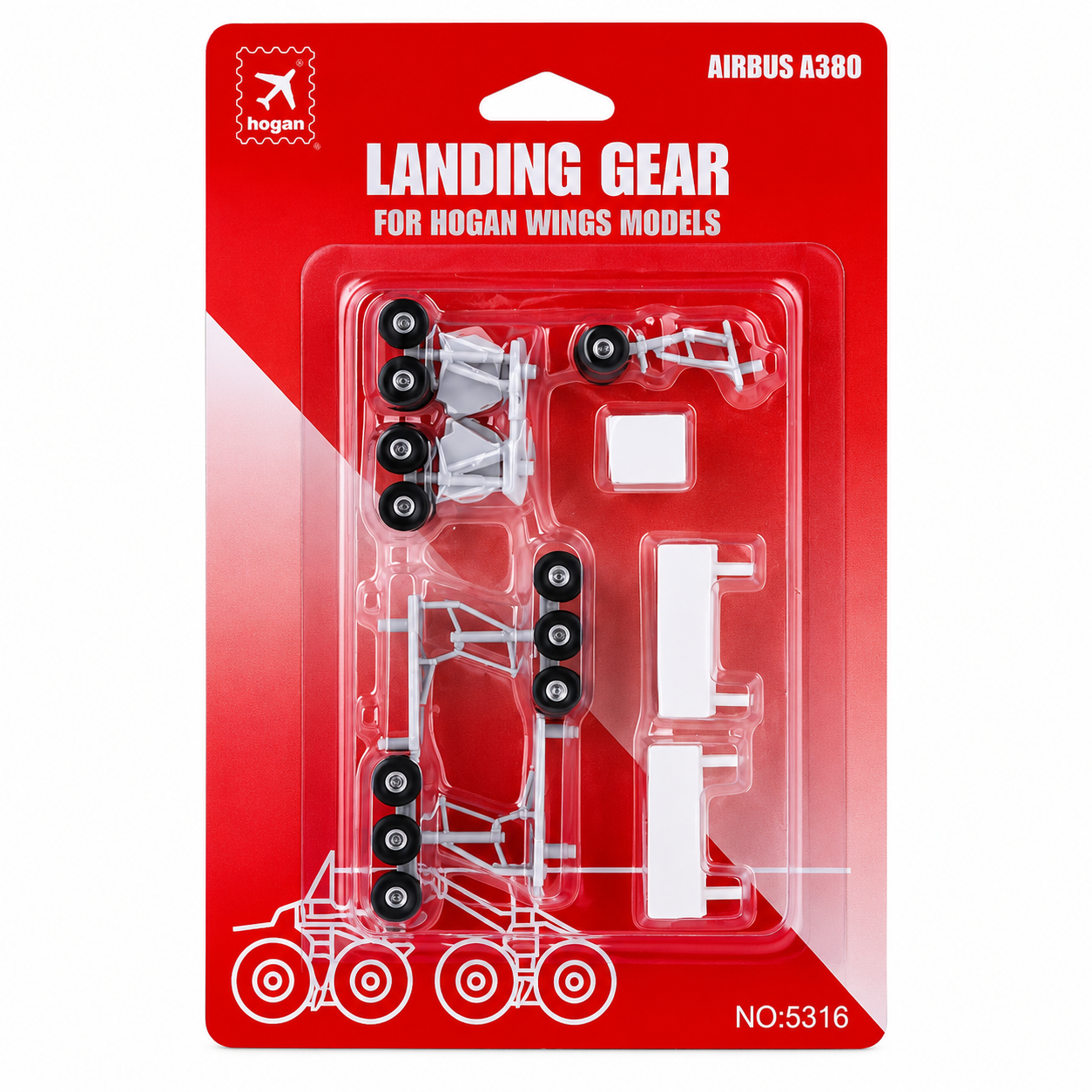 Hogan wings  1/200 Airbus A380-800 Spare Landing Gear for Hogan Models HG5316