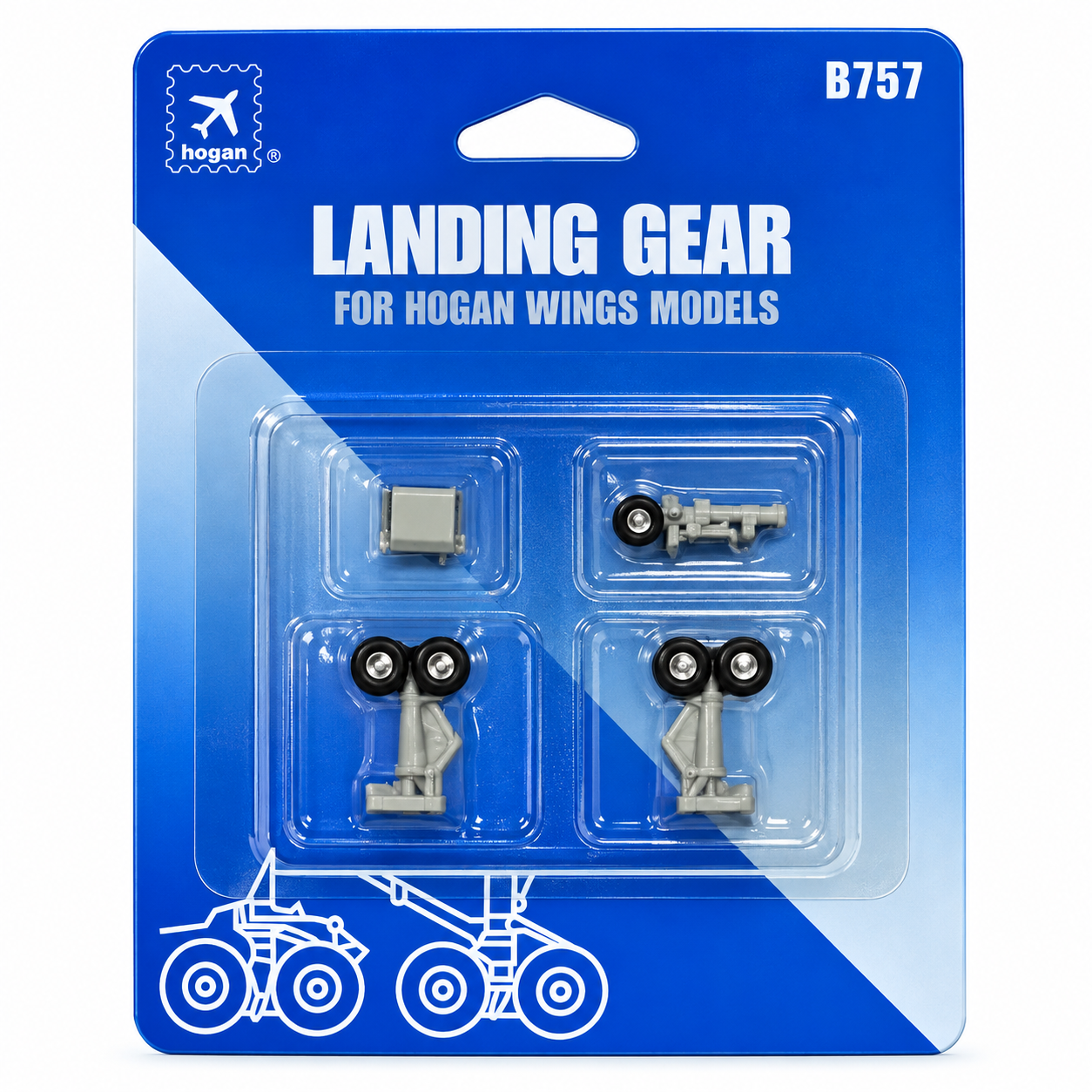 Hogan wings 1/200 波音757 起落架機輪組