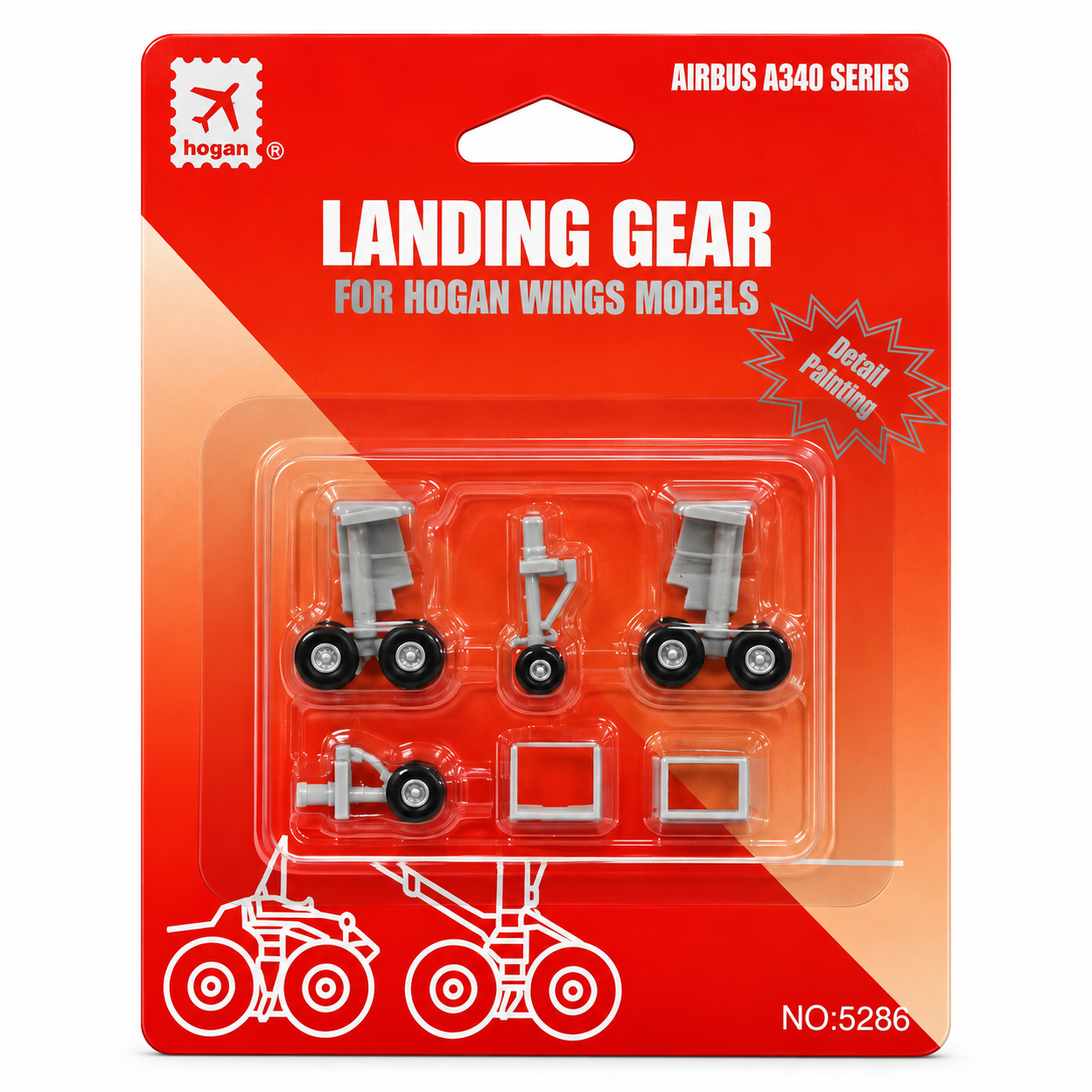 Hogan wings  1/200 Airbus A340-200/-300 Spare Landing Gear for Hogan Models HG5286