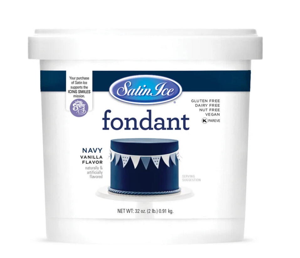 Satin Ice Fondant Navy blue 2lb