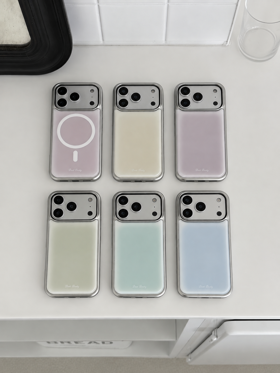 【預購】Dust Dusty 金珍妮同款 銀色邊框 霧感低飽和 MagSafe iPhone手機殼