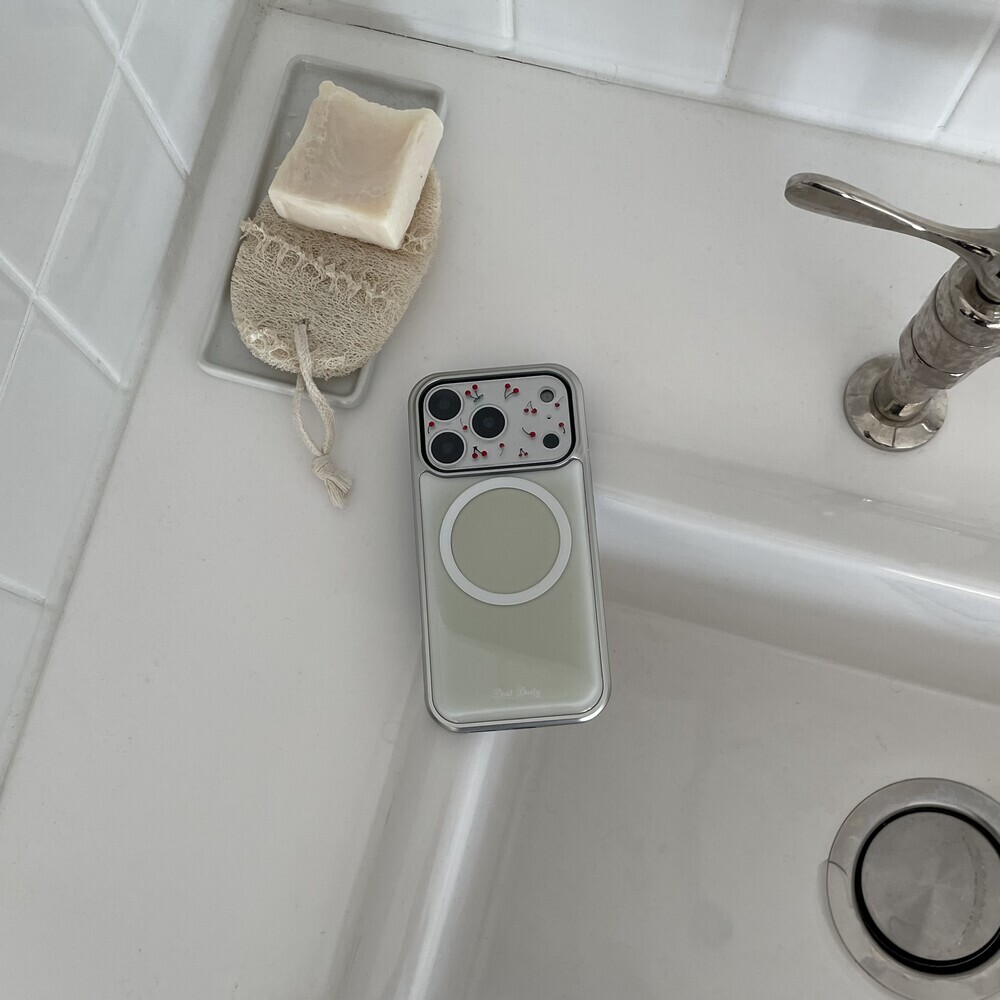 【預購】Dust Dusty 金珍妮同款 銀色邊框 霧感低飽和 MagSafe iPhone手機殼