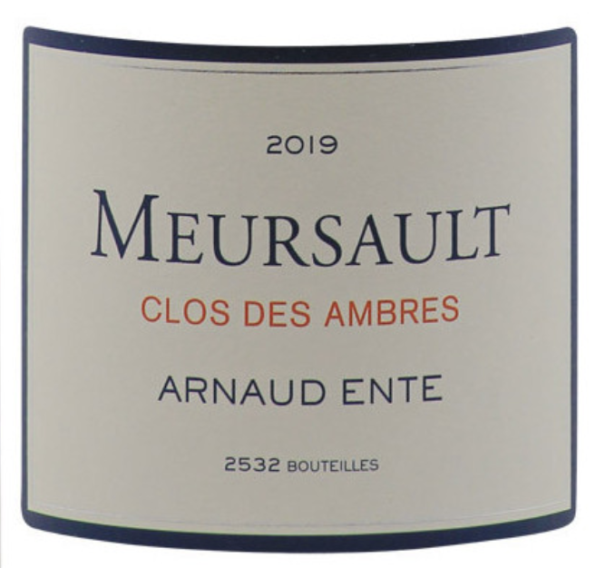 Arnaud Ente Meursault Clos des Ambres 2019 (RP93)