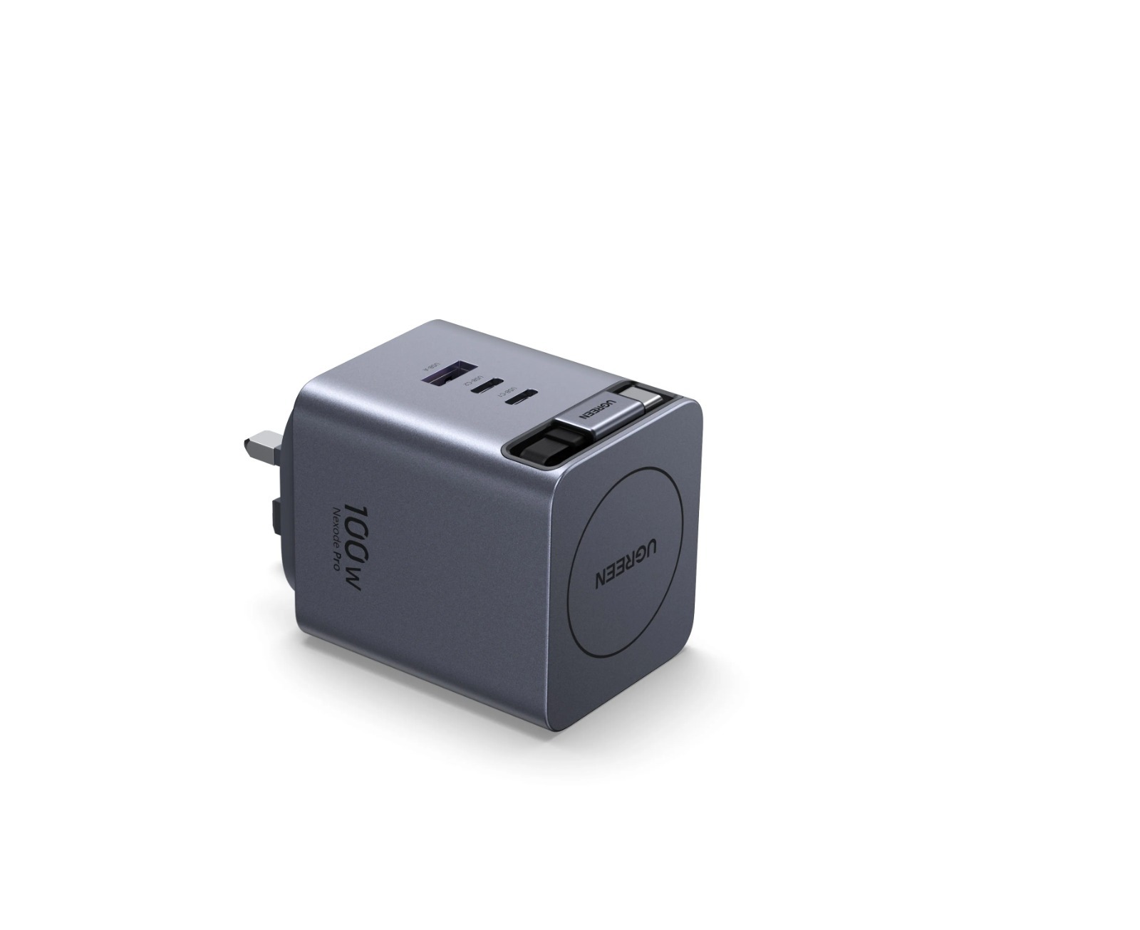 UGREEN 綠聯 X616 Nexode Pro 100W 3埠 GaN 氮化鎵快速充電器 (UK)
