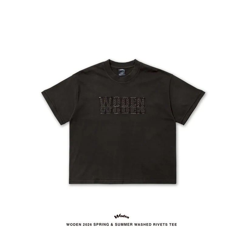 WODEN 25SS 035 Washed Rivets Tee