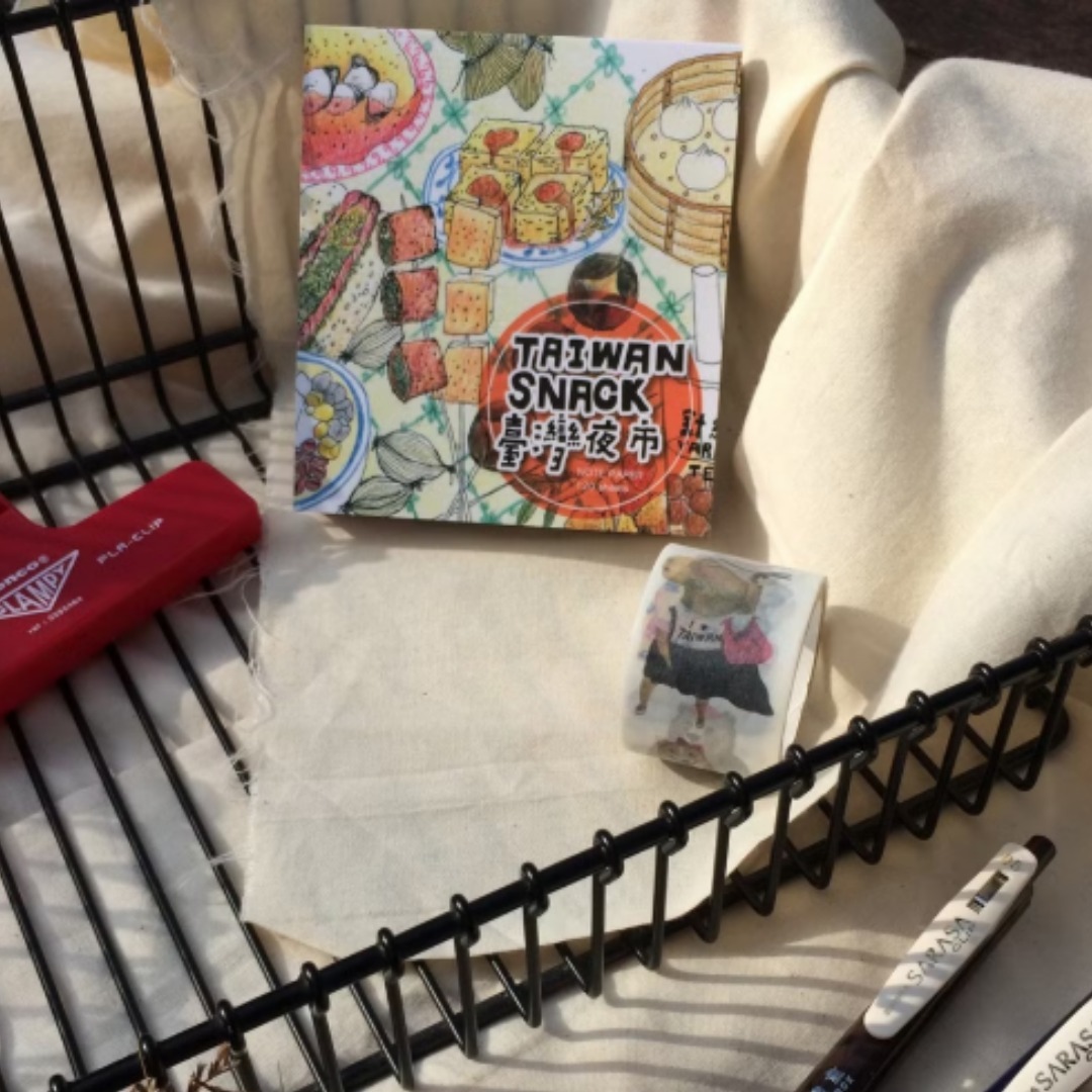 台灣夜市 厚磅便條紙 鋼筆專用 食物插畫 便條紙｜針線球 Yarnball 台灣