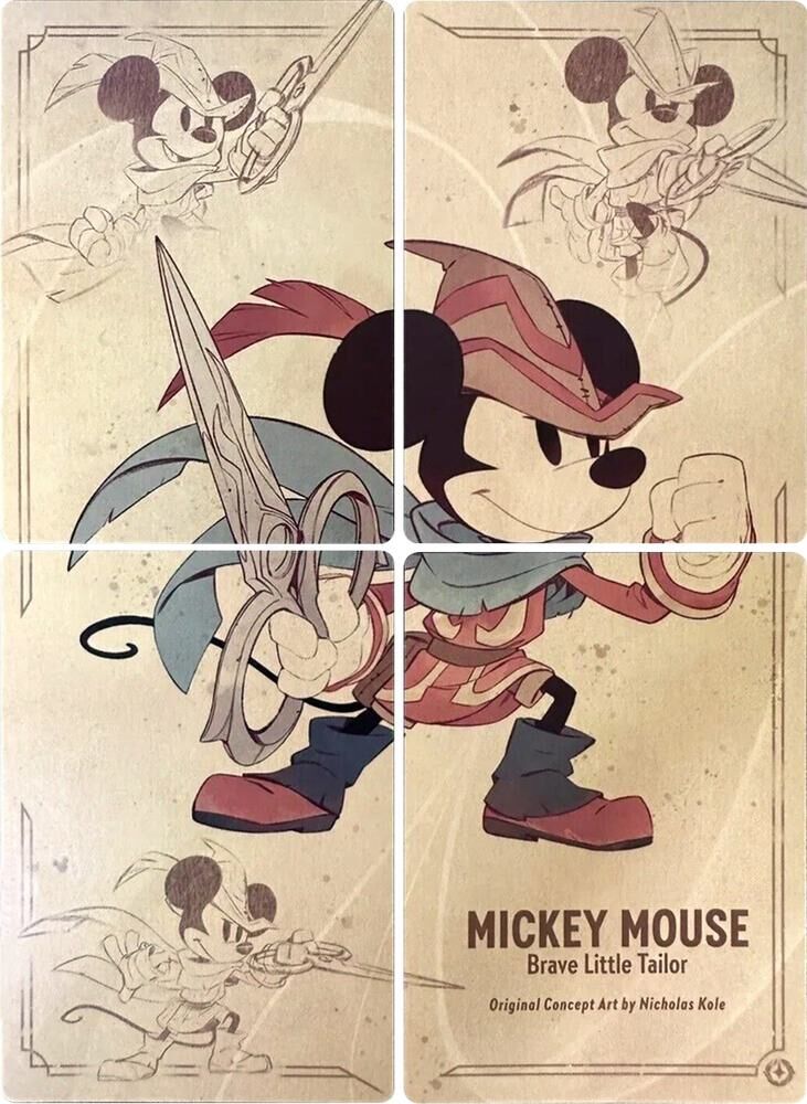 The First Chapter - Mickey Mouse - Brave Little Tailor Puzzle Insert (Set of 4)