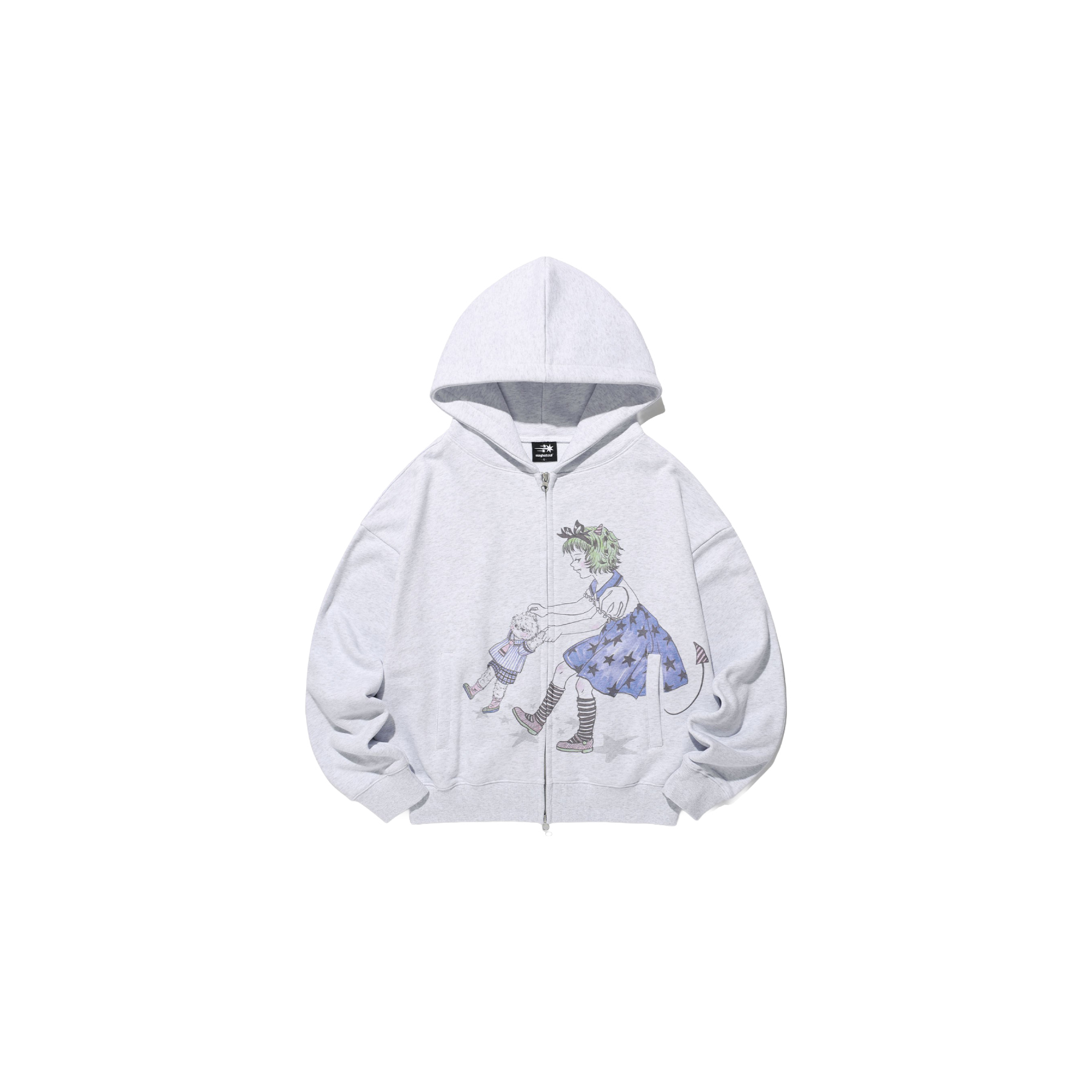 Niceghostclub HAND IN HAND HOODIE ZIP UP