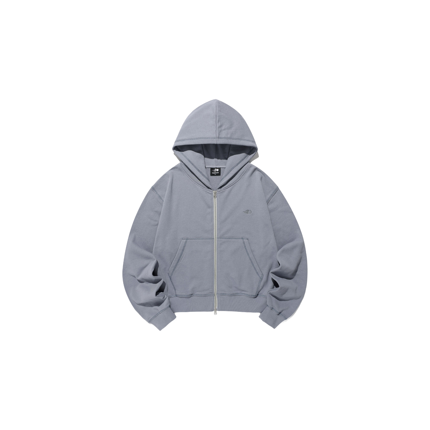 Niceghostclub STITCHED CROP HOODIE ZIP UP