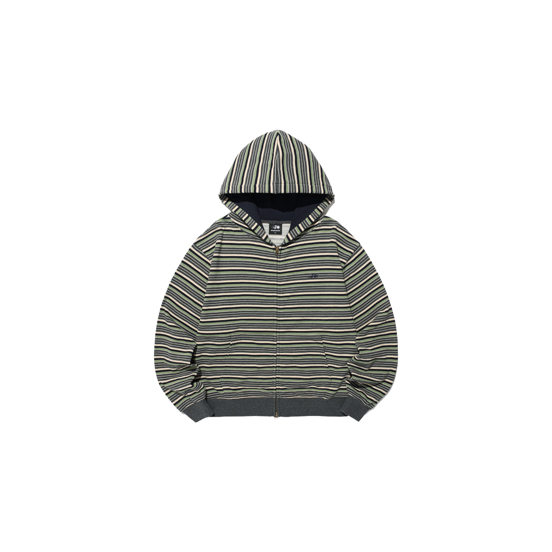 Niceghostclub STRIPE 3STAR HOODIE ZIP UP