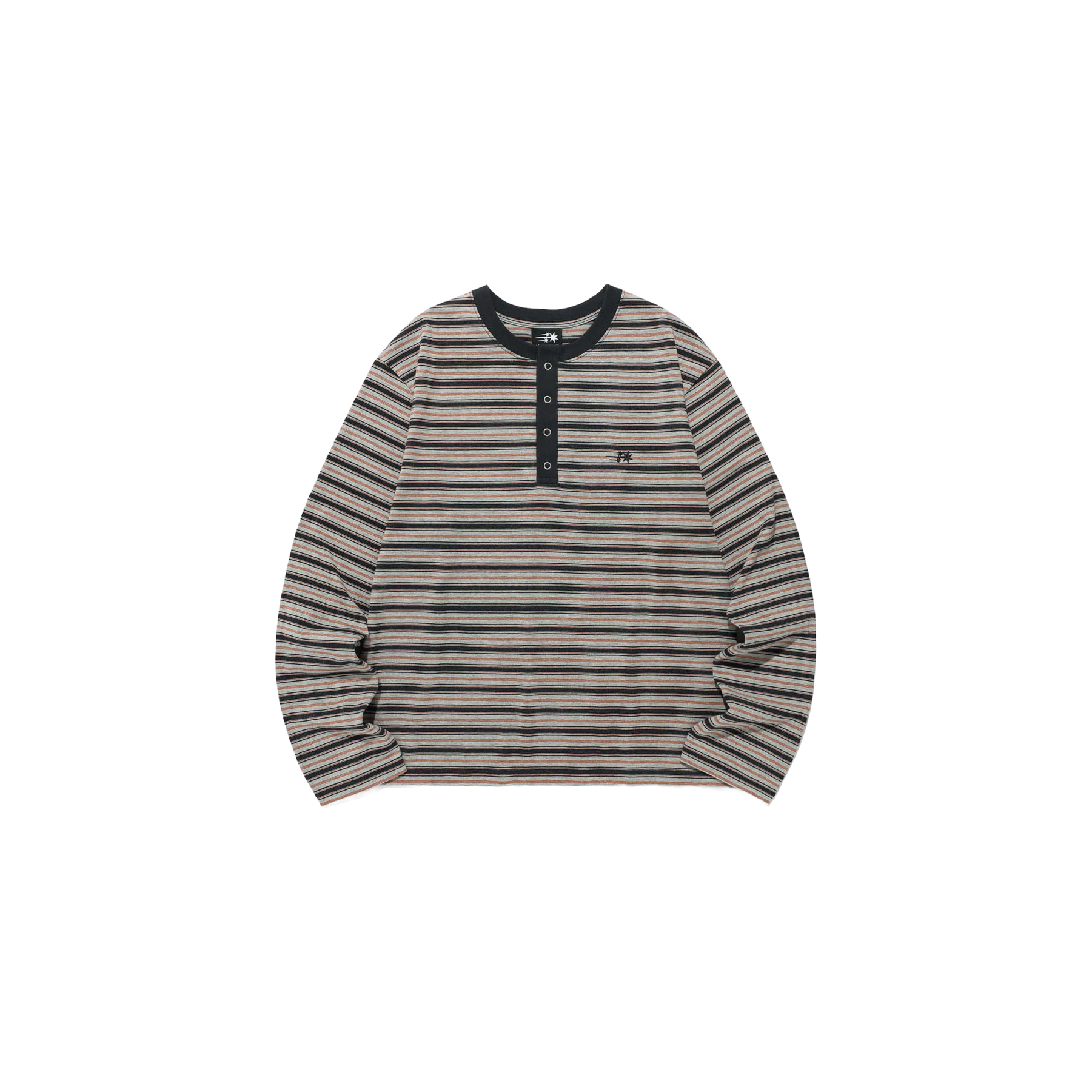 Niceghostclub STRIPE HENLEY LS TEE