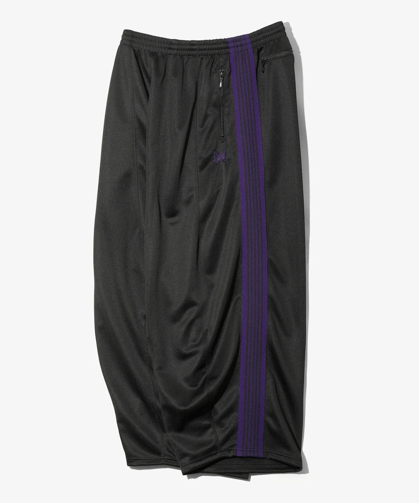 現貨|NEEDLES 別注 H.D TRACK PANT Poly Smooth |BLACK/PURPLE