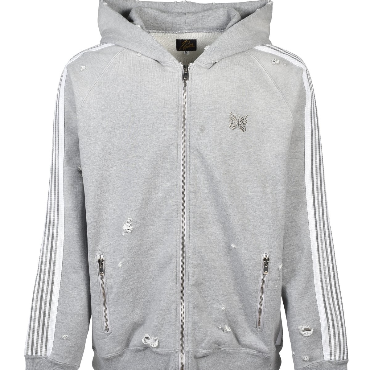 NUBIAN x NEEDLES ZIPPED TRACK HOODY 破壞 連帽外套 兩色 20TH限定
