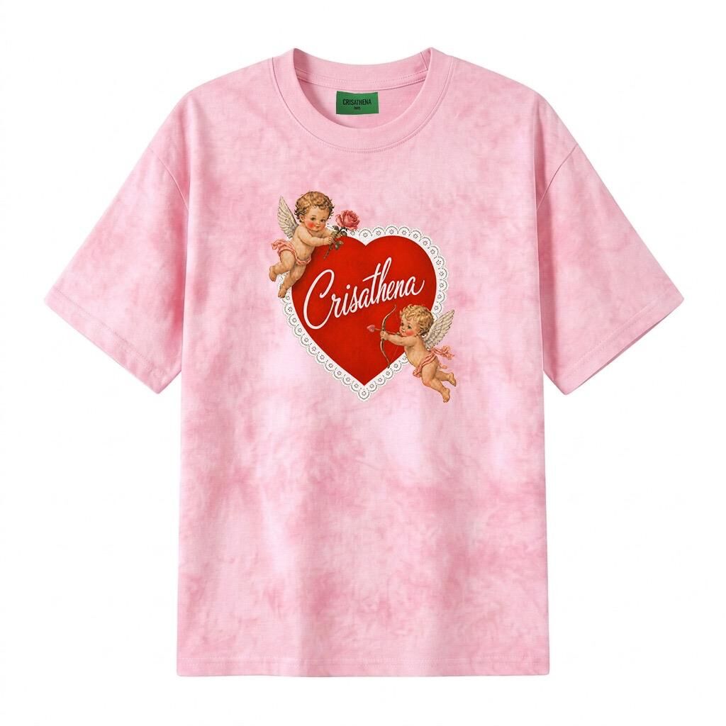 Crisathena CT-CH2630-PNK Crisathena Angels T-Shirt in Pink -M