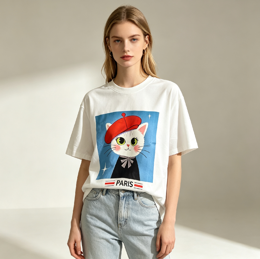WC39 法國Lune de Moon Beret Kitty Graphic Tee (42)