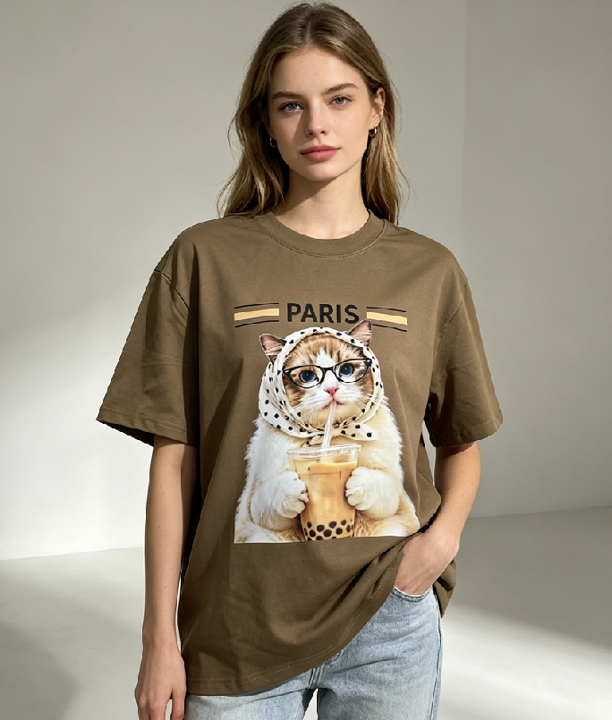 WC69 法國Lune de Moon Boba Kitty Tee(144)