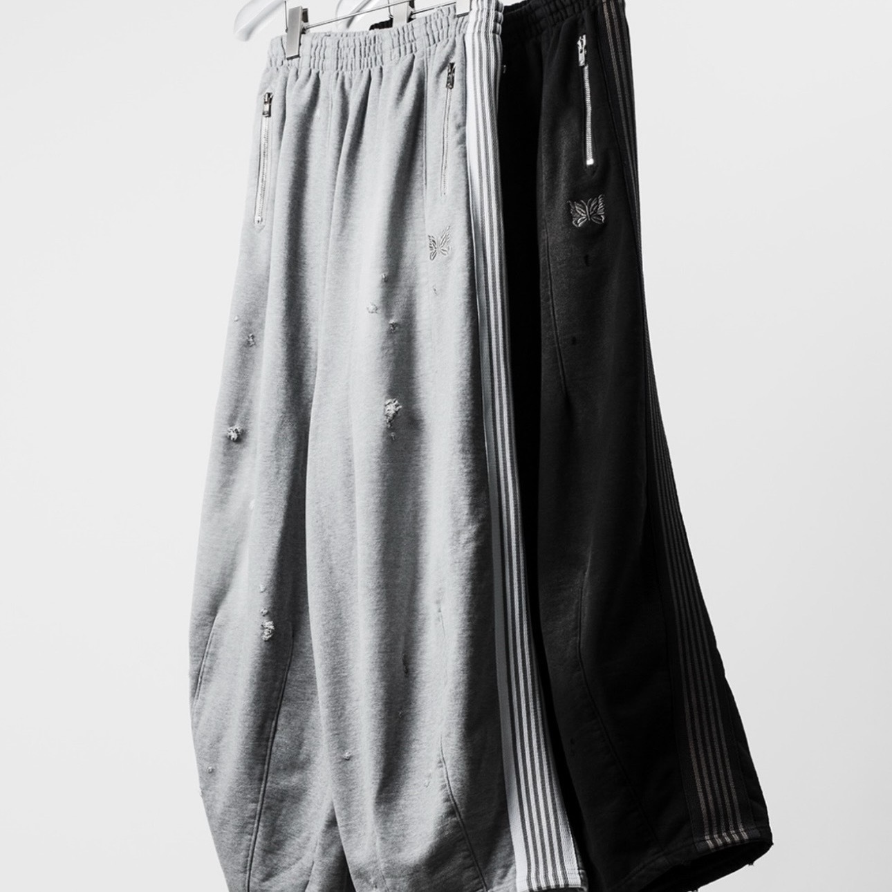 NUBIAN x NEEDLES H.D. TRACK PANT 破壞 棉質運動褲 20TH限定 兩色