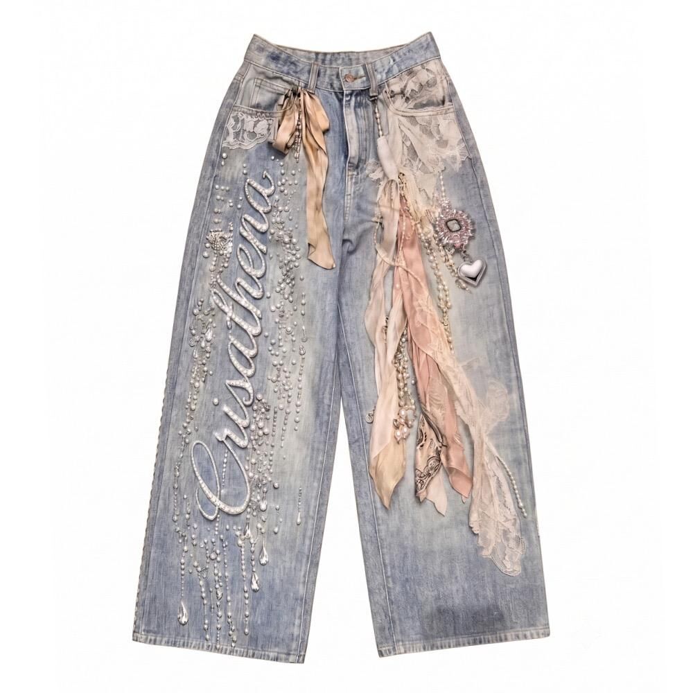 Crisathena CT-CB2801-DEM_MLT Crisathena Jeans in Blue,Multi -M