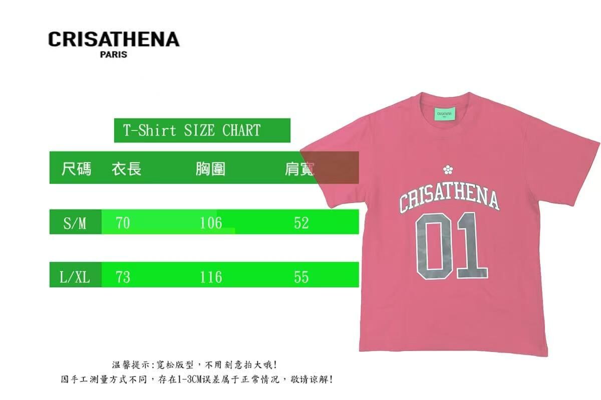 Crisathena CT-CH2619-RED_WHT Flower 01 T-Shirt in Red,White -M
