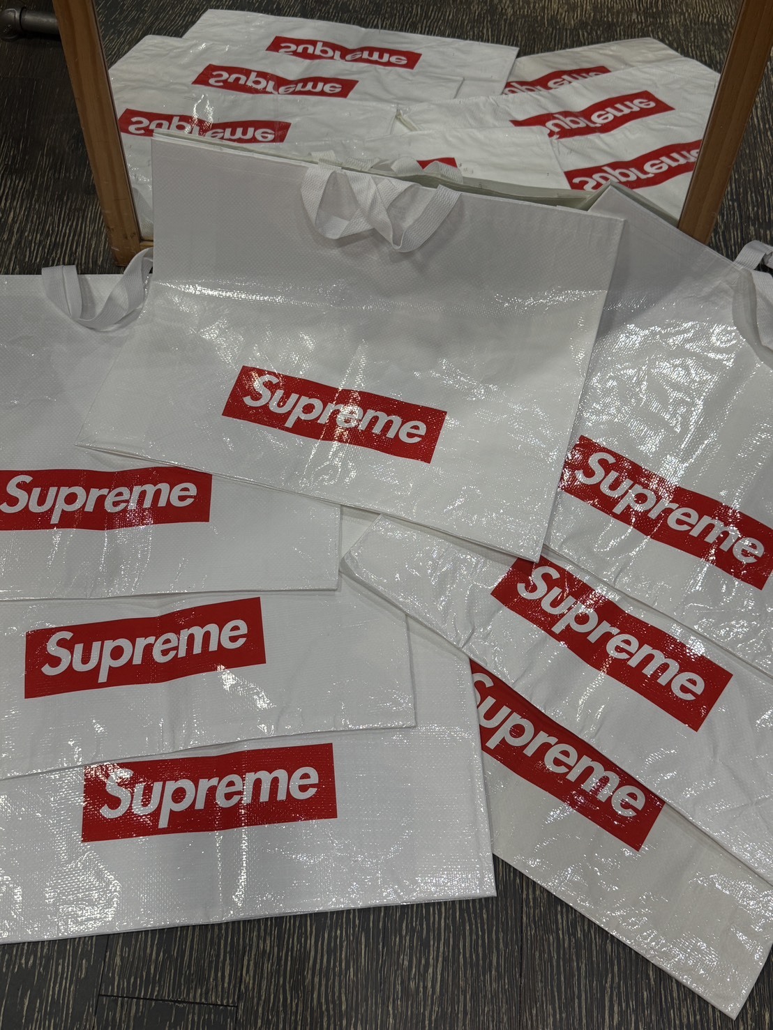 supreme box logo 白色 (大) 52*65cm 購物袋 環保袋