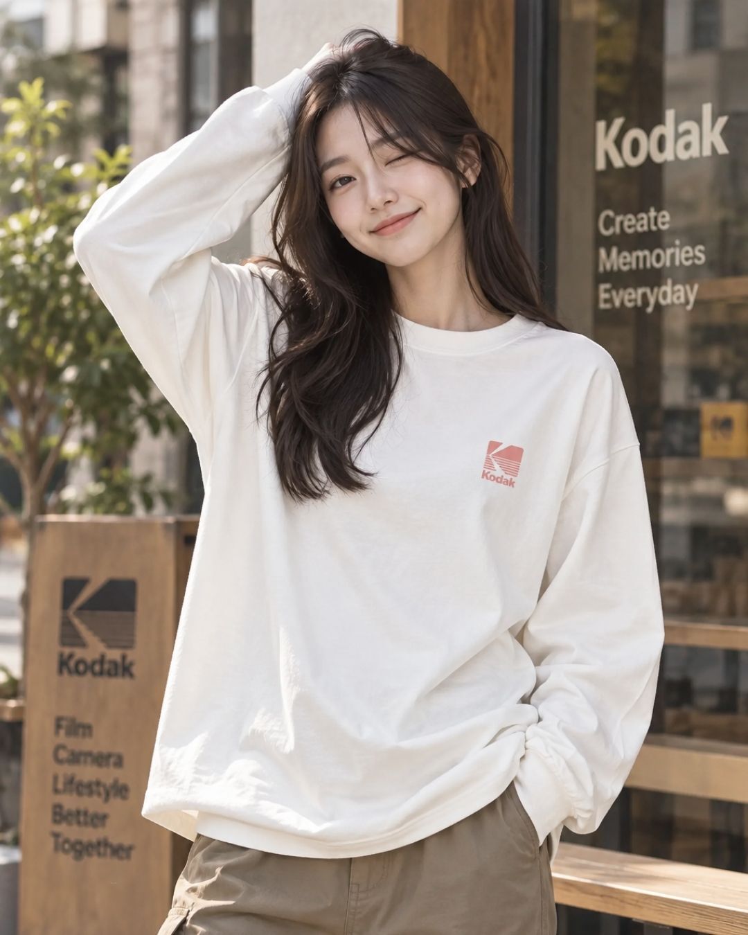 【預購】KODAK 柯達 大LOGO 長袖上衣 K6323LRL36