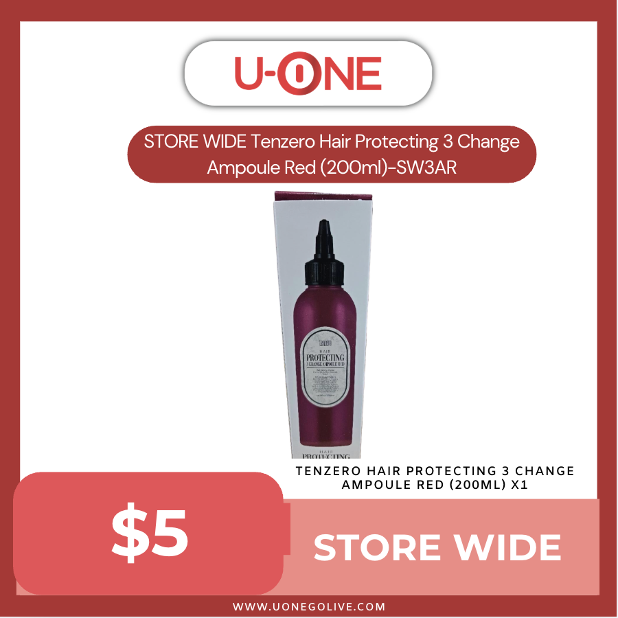 STORE WIDE Tenzero Hair Protecting 3 Change Ampoule Red (200ml)-SW3AR