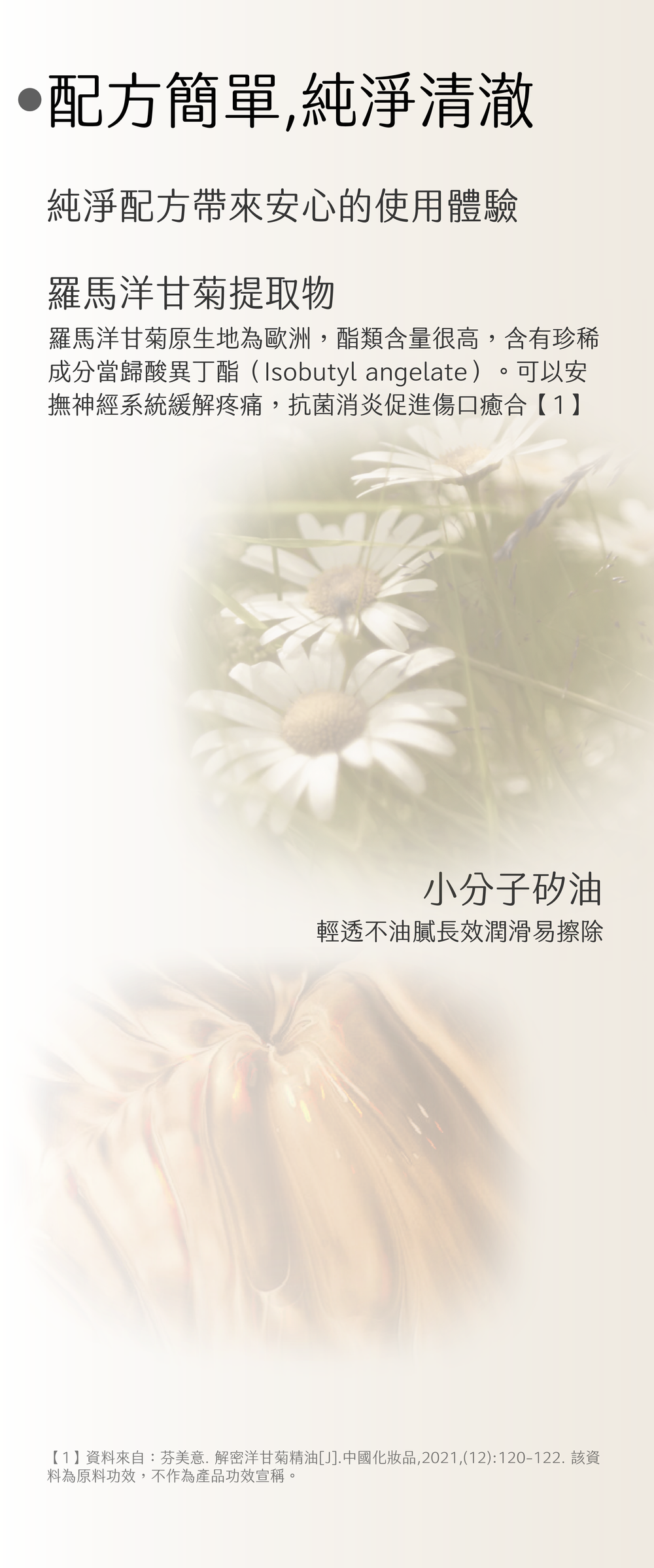SAPPHO from Lesbos 絹0.01聚氨酯手指套香港現貨，以清新雛菊背景介紹羅馬洋甘菊提取物，能安撫神經系統並溫和舒緩私密肌膚。