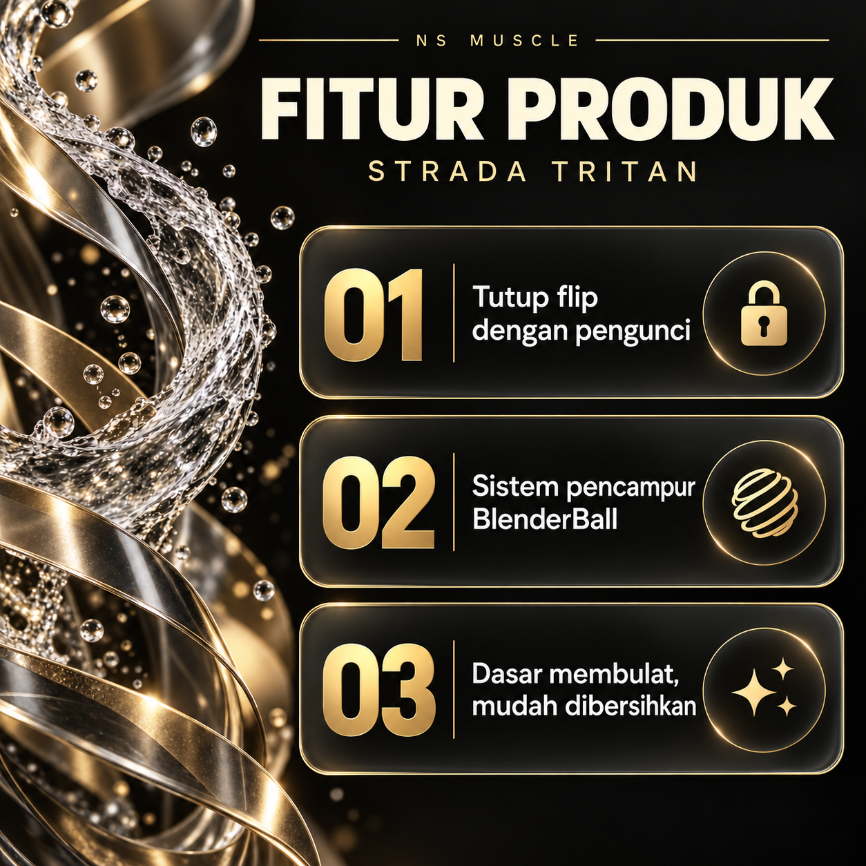 BlenderBottle Strada Tritan 28 oz Seri Unggulan【Tom & Jerry – Tidak Mau Bekerja】 Features ID