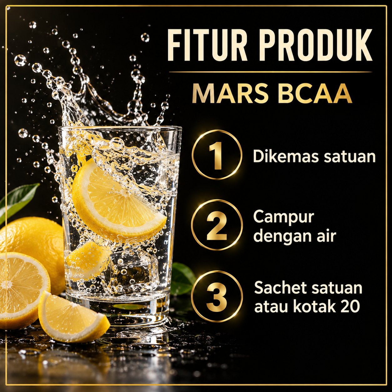 MARS BCAA — Sachet Satuan & Kotak 20 Features ID