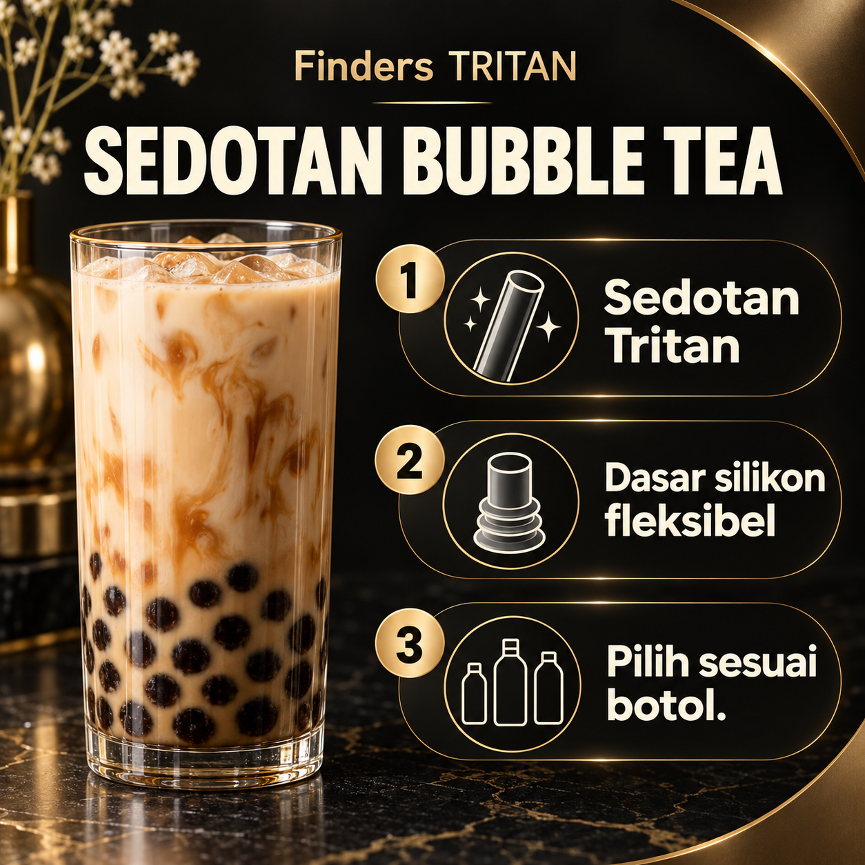 Sedotan Bubble Tea Finders Tritan Features ID