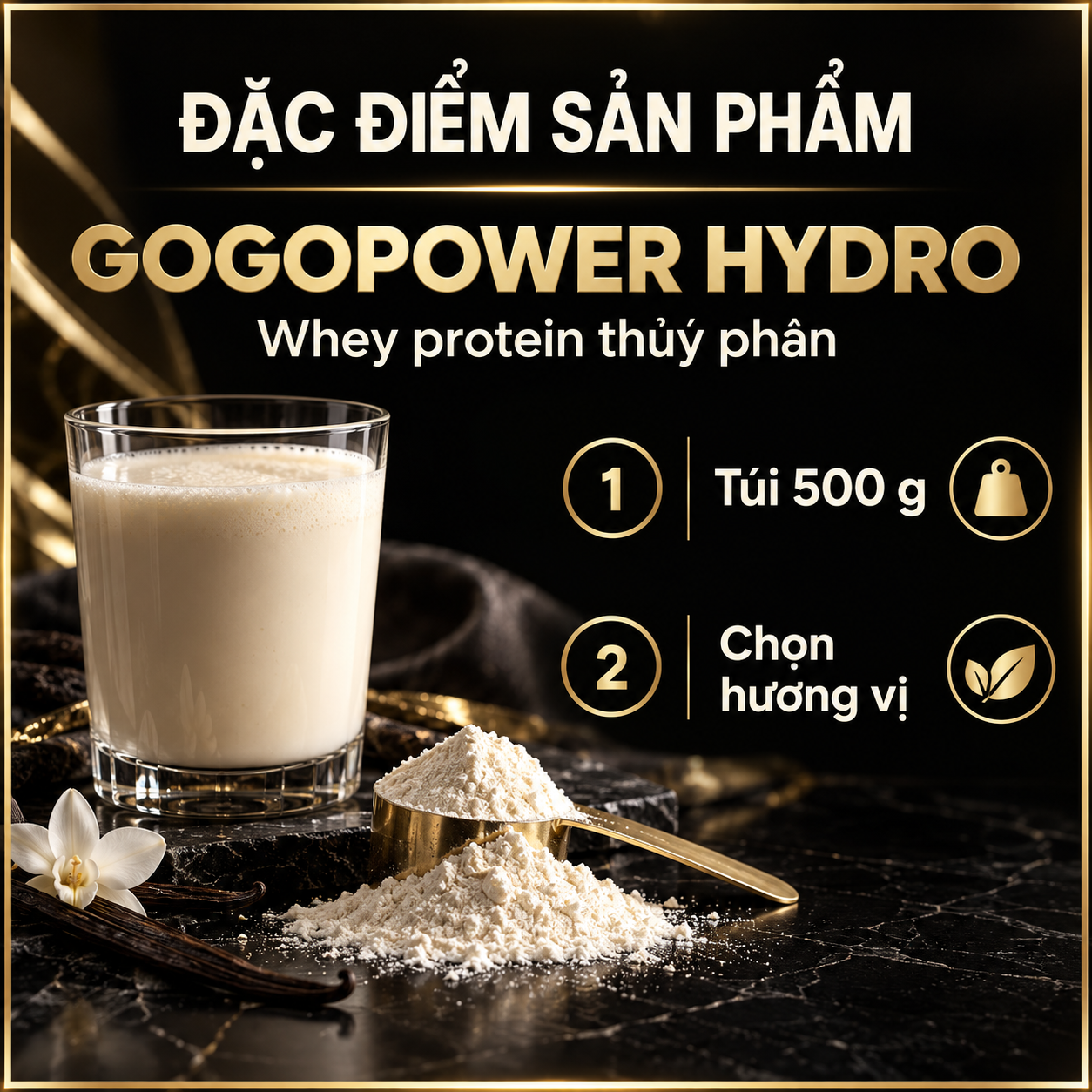 GogoPower Whey Protein Thủy Phân 500 g Features VI