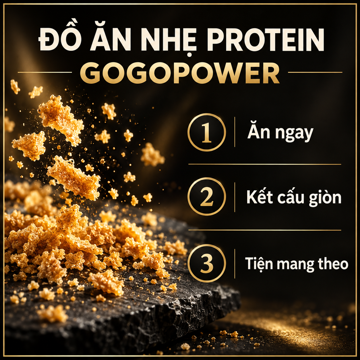 GogoPower Bánh Xốp Protein Features VI