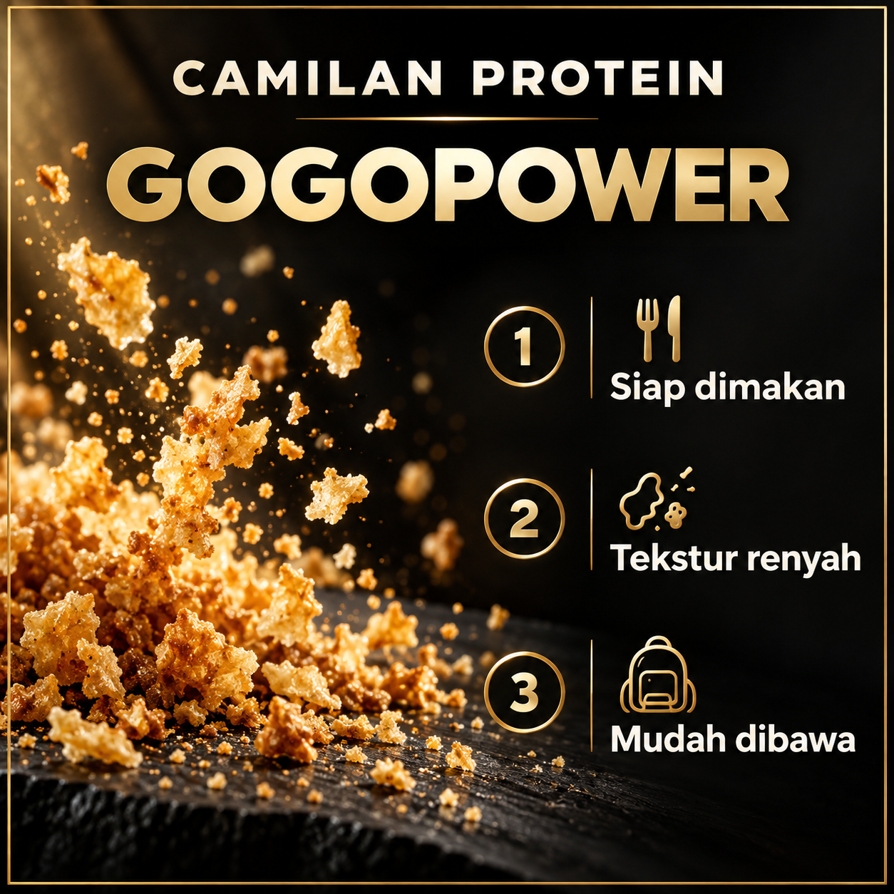 GogoPower Bar Protein Beras Renyah Features ID