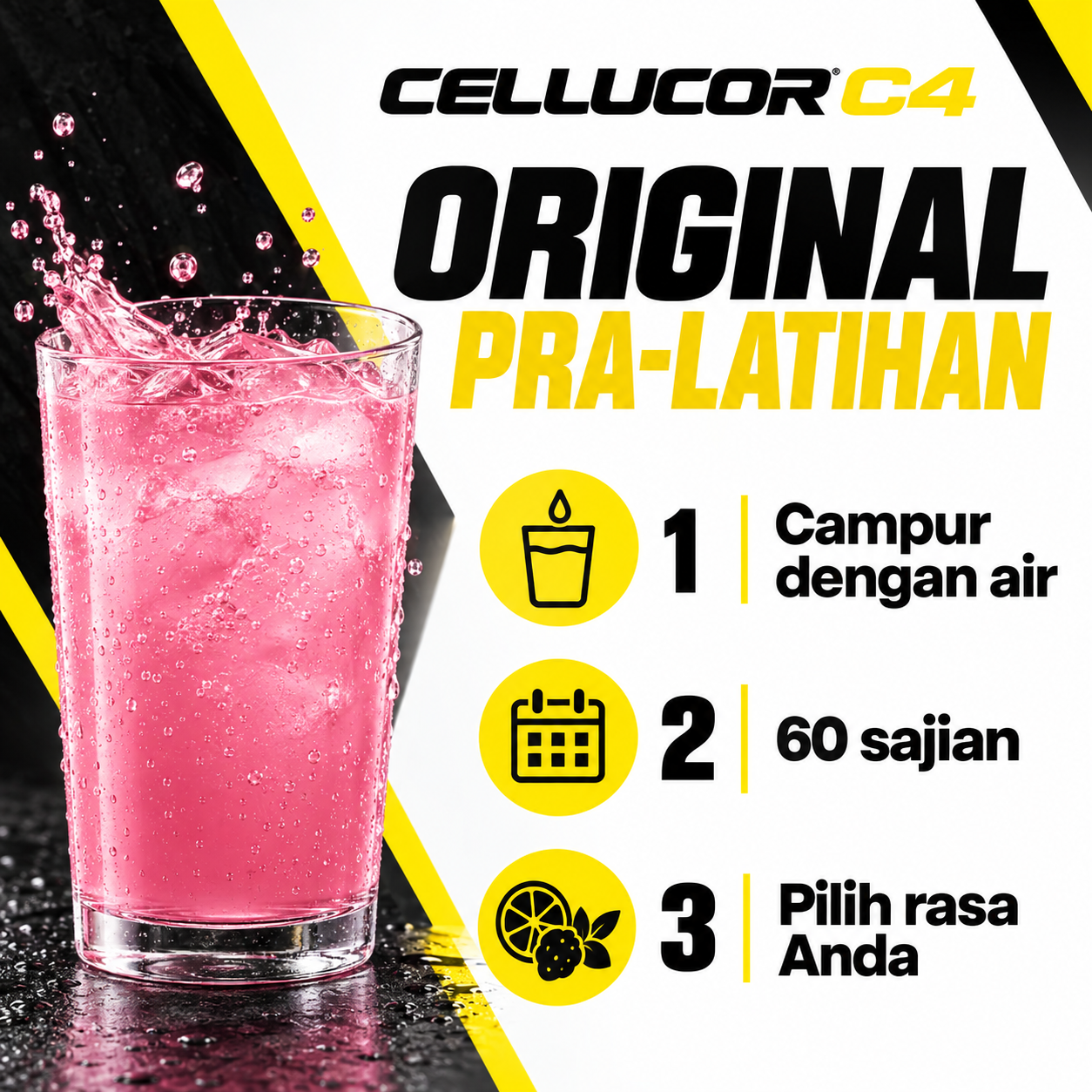 CELLUCOR C4 Original Pra-Latihan • 60 Sajian Features ID