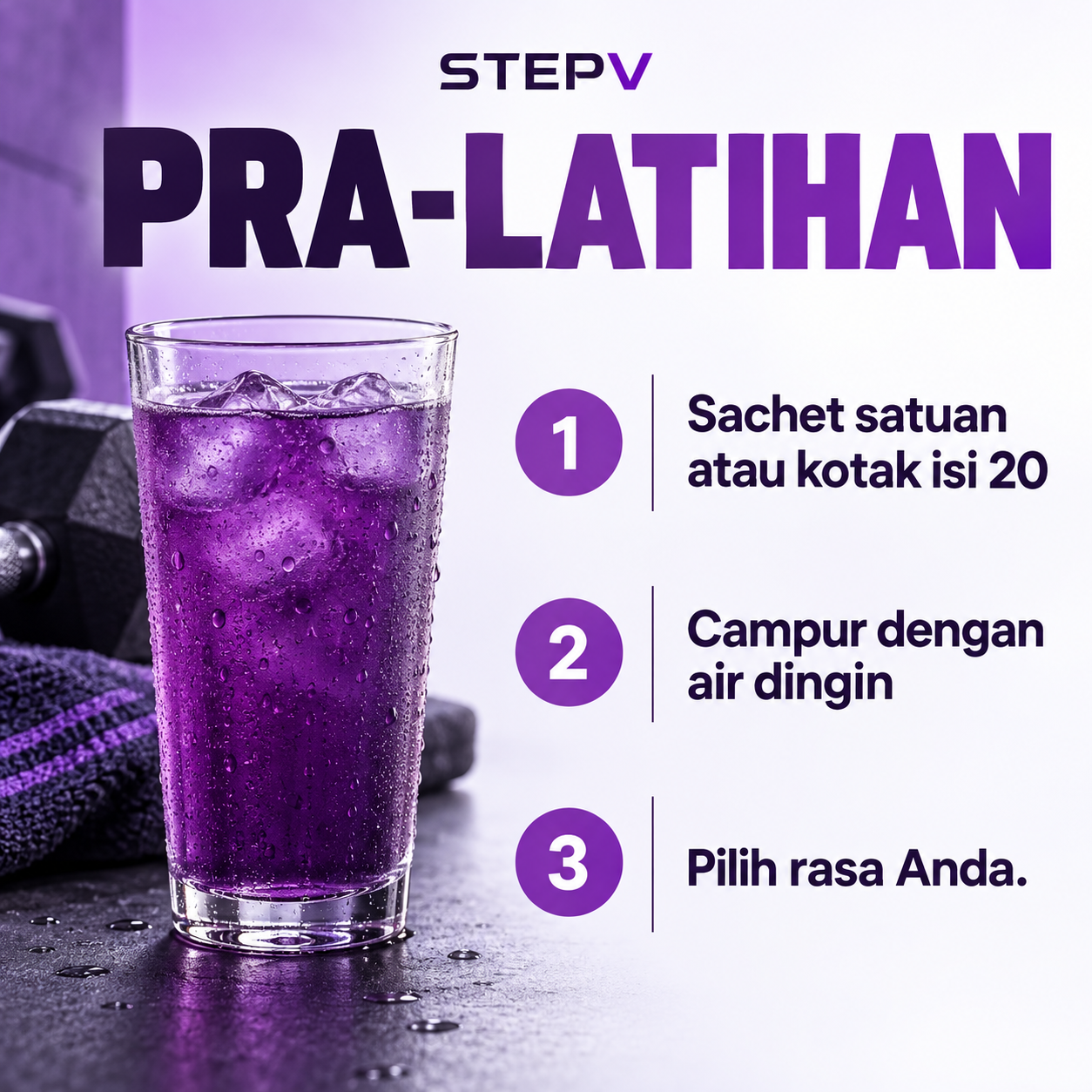 STEPV Pra-Latihan • Sachet Satuan / Kotak Isi 20 Features ID