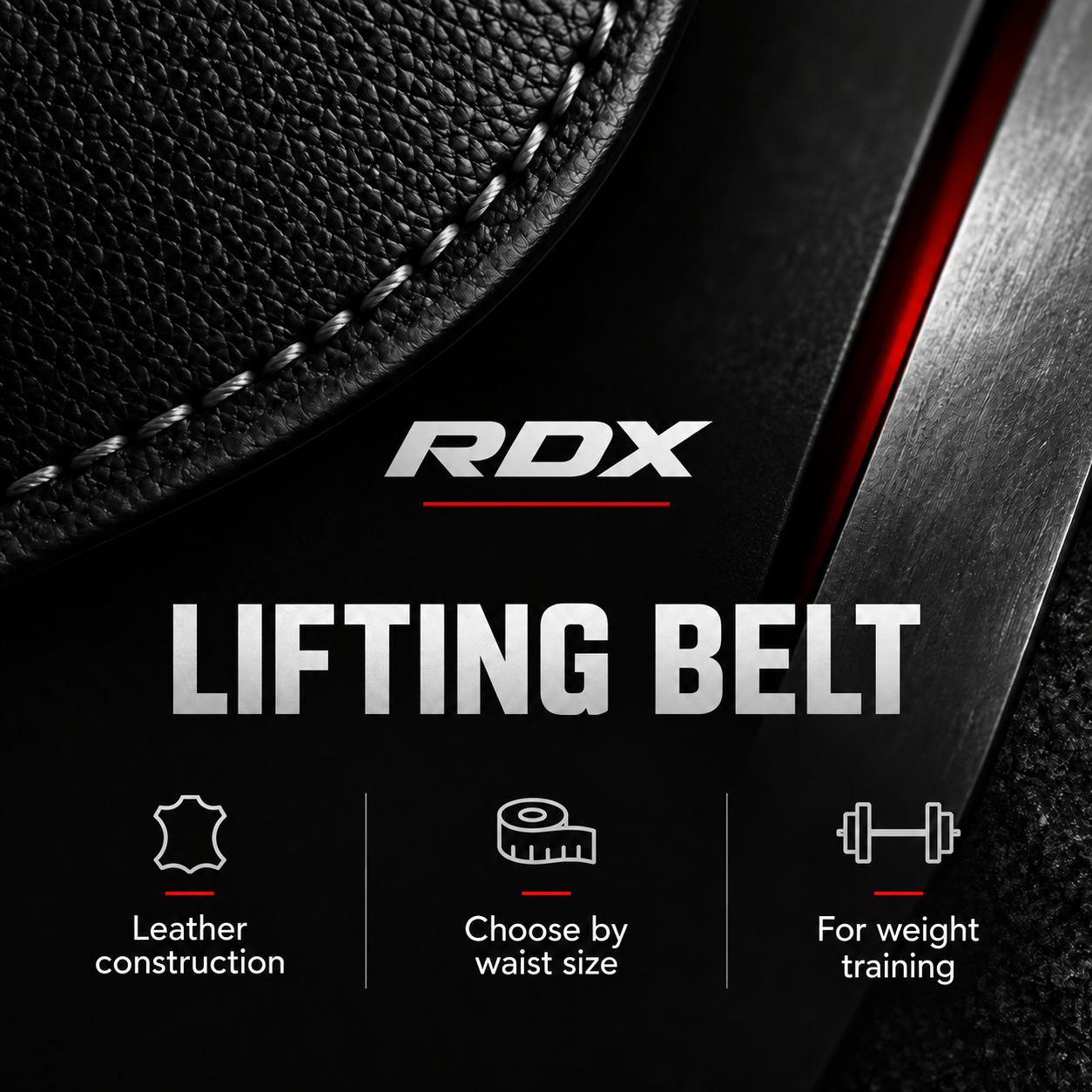 RDX Leather Weightlifting Belt Features EN